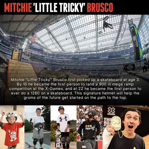  Triple Eight Little Tricky Dual Certified Sweatsaver Kids Skateboard and Bike Helmet