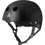 Triple Eight Triple 8 Standard Liner Skateboarding Helmet, Large, Black Glossy