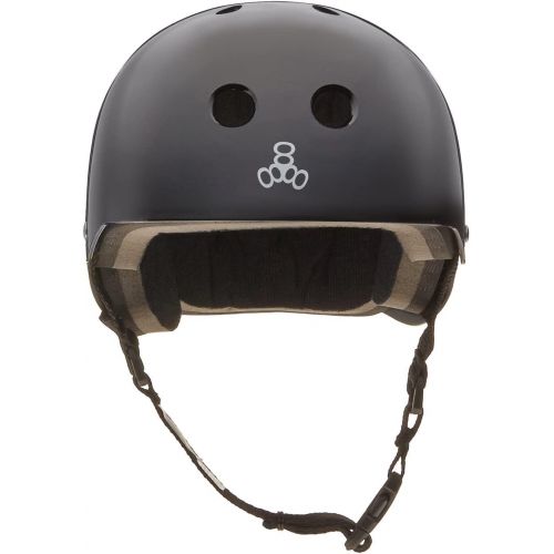  Triple Eight Triple 8 Standard Liner Skateboarding Helmet, Large, Black Glossy