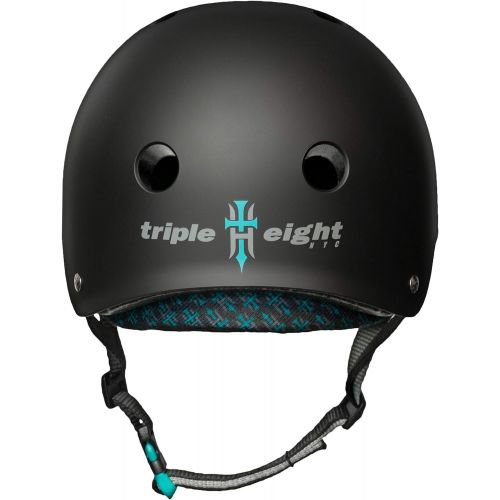  Triple Eight Tony Hawk Signature Model THE Certified Sweatsaver Helmet for Skateboarding, BMX, and Roller Skating
