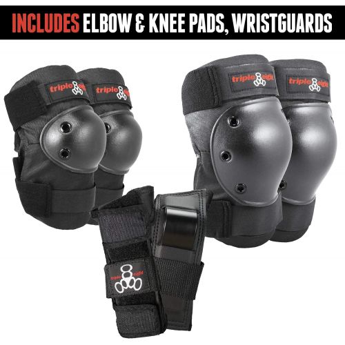  Triple Eight Saver Series Pad Set with Kneesavers, Elbowsavers and Wristsavers, Medium, Sunset