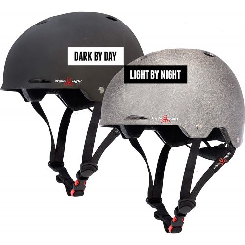  Triple Eight Gotham Dual Certified Bicycle/Skate Helmet with EPS Liner - DarkLight