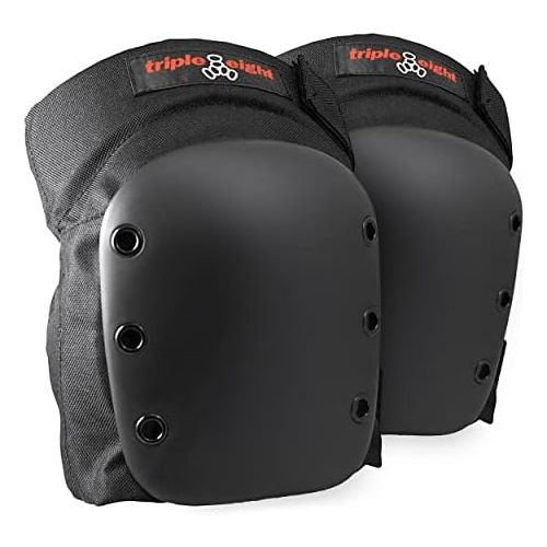  Triple Eight Street Knee Pads for Skateboarding and Roller Derby with Adjustable Straps (1 Pair)