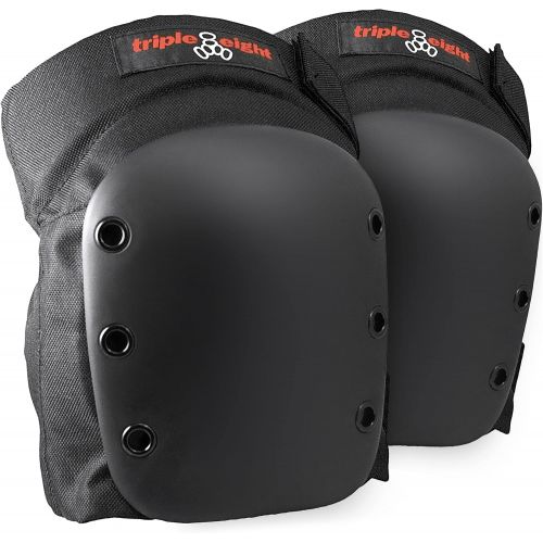  Triple Eight Street Knee Pads for Skateboarding and Roller Derby with Adjustable Straps (1 Pair)