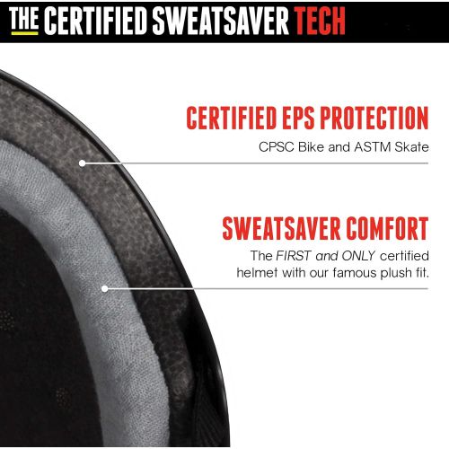  Triple Eight THE Certified Sweatsaver Helmet for Skateboarding, BMX, and Roller Skating