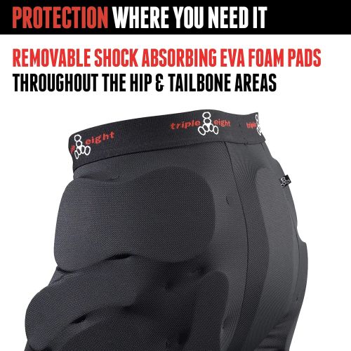  [아마존베스트]Triple Eight Bumsaver Mens Padded Shorts Skateboarding Snowboarding