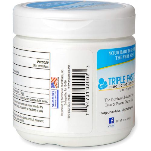  [아마존베스트]Triple Paste Medicated Ointment for Diaper Rash, 16-Ounce