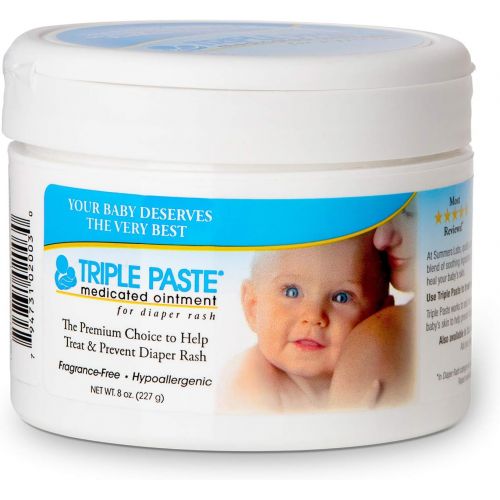  Triple Paste Medicated Ointment for Diaper Rash, 8-Ounce