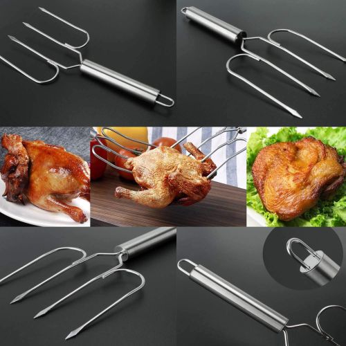  TripleLife Thanksgiving Turkey Lifter Serving Set Stainless Steel Roaster Poultry Forks,Set of 2