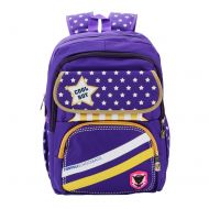 TripleLife School Backpack Little Kid Students Bookbag for Boys and Girls with Chest Strap (star purple)