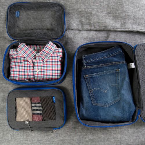  Tripley Compression Packing Cubes for Travel, Set of 3 Luggage Organizers with Space-Saving Double Zipper