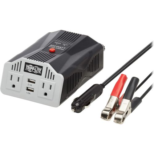  Tripp Lite 400W Car Power Inverter with 2 Outlets & 2 USB Charging Ports, Auto Inverter, Ultra Compact (PV400USB)