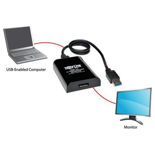  Tripp Lite USB 3.0 SuperSpeed to HDMI Dual-Monitor External Video Graphics Card Adapter, 512 MB SDRAM, 4K x 2K (U344-001-HD-4K)