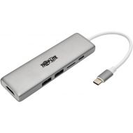 Tripp Lite USB C Docking Station w USB-A Hub, HDMI, Micro SD, PD Charging 4k @ 30Hz Thunderbolt 3 Silver (U442-DOCK10-S)