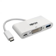 Tripp Lite USB C to DVI Multiport Video Adapter Converter 1080p w/ USB-A Hub & USB-C PD Charging Port, Thunderbolt 3 Compatible, USB Type C, USB Type-C (U444-06N-DU-C)