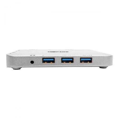  Tripp Lite USB C Docking Station wUSB Hub mDP HDMI VGA GbE PD Charging 4K @ 30Hz Thunderbolt 3 Silver (U442-DOCK2-S)