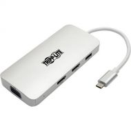 Tripp Lite USB C Docking Station w/ USB-A Hub, x2 HDMI, PD Charging 1080p @ 60Hz, Portable, Thunderbolt 3 Silver (U442-DOCK12-S)
