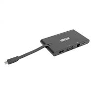 Tripp Lite USB C Docking Station HDMI VGA GbE PD Charging 3.0 USB Hub 4K @ 30Hz Thunderbolt 3 Black (U442-DOCK3-B)
