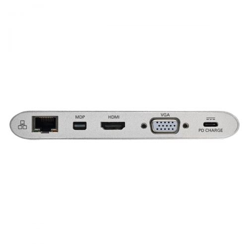  Tripp Lite USB 3.1 Gen 1 USB-C Docking Station w USB-A, HDMI, VGA, mDP, Gigabit Ethernet, Mem Card, 3.5mm & USB-C PD Charging, USB C, USB Type C, USB Type-C (U442-DOCK1)