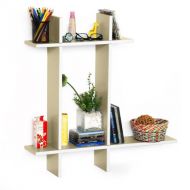 Trista Wall Shelf Trista - [Brief & Elegance-B] Leather Cross Type Shelve / Book Shelve / Floating Shelve (4 pcs)