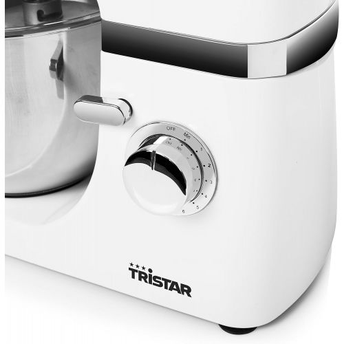  Tristar MX-4804 Kochroboter, 700 W, 4,5 Liter, 6 Geschwindigkeiten, Edelstahl, Weiss