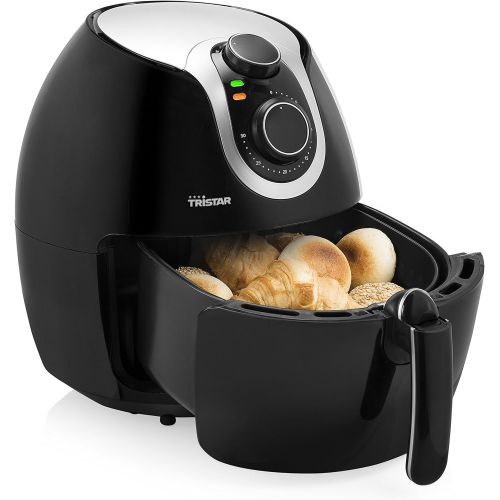  Tristar Heissluftfritteuse/ Crispy Fryer XXL mit einstellbarem Thermostat und Timer | ohne OEL - einfach zu reinigen  mit 5,2 Liter Fassungsvermoegen, FR-6996