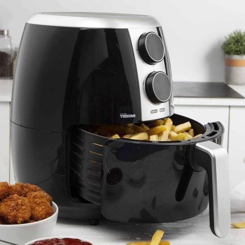  Tristar Heissluftfritteuse/ Crispy Fryer XL mit einstellbarem Thermostat und Timer | ohne Fett - einfach zu reinigen  mit 3,5 Liter Fassungsvermoegen, FR-6989