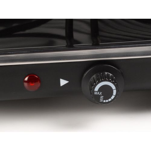  Tristar Raclette fuer bis zu acht Personen  Grillplatte mit Crepe-Forme und 8 Pfannchen, RA-2996