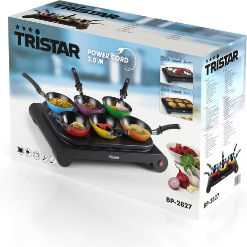  Tristar BP-2827 Party-Wok-Set  Auch als Crepe- und Bratpfanne verwendbar  Leistung: 1000W