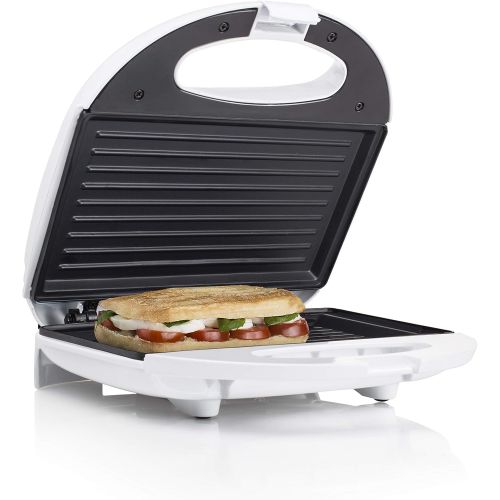  Tristar Sandwichmaker SA-3050, Kontaktgrill mit Kontrollleuchte, 0,7m Kabellange, 750 Watt, 22x13cm Grillflache, antihaftbeschichtet