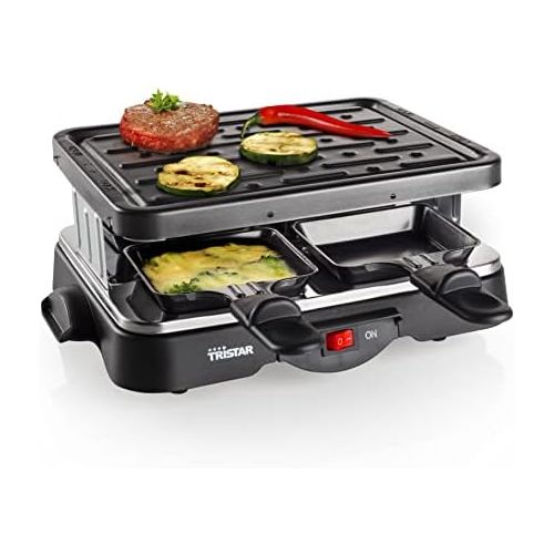  Tristar Raclette Grill/ Tischgrill fuer bis zu 4 Personen  mit Ein-/ Ausschalter und 4 Pfannchen, RA-2949