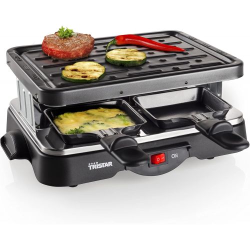  Tristar Raclette Grill/ Tischgrill fuer bis zu 4 Personen  mit Ein-/ Ausschalter und 4 Pfannchen, RA-2949