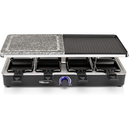  [아마존베스트]Tristar RA-2723 Raclette with Frying Surface 1400 Watt Power 2 x 23 x 23 cm for up to 8 People
