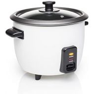 [아마존베스트]Tristar RK Rice Cooker, Boil Dry Protection, 0.6 litres, black, white
