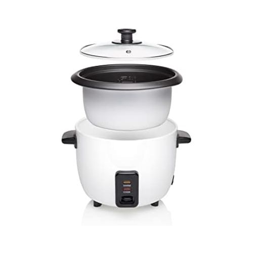  [아마존베스트]Tristar RK Rice Cooker, Boil Dry Protection, 0.6 litres, black, white