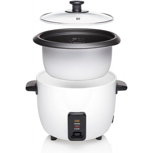  [아마존베스트]Tristar RK Rice Cooker, Boil Dry Protection, 0.6 litres, black, white