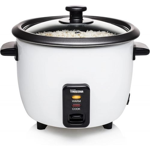  [아마존베스트]Tristar RK Rice Cooker, Boil Dry Protection, 0.6 litres, black, white