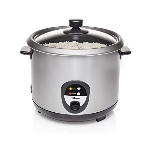  [아마존베스트]Tristar RK Rice Cooker, Boil Dry Protection, Black Stainless Steel