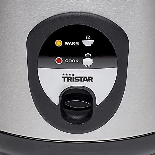  [아마존베스트]Tristar RK Rice Cooker, Boil Dry Protection, Black Stainless Steel