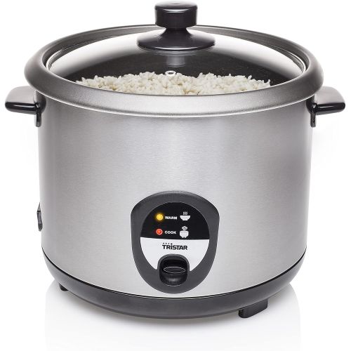  [아마존베스트]Tristar RK Rice Cooker, Boil Dry Protection, Black Stainless Steel