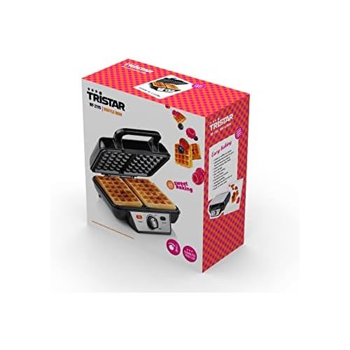  [아마존베스트]Tristar WF-2195 Waffle Iron - Two Waffles Simultaneously - Non Stick