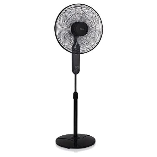  [아마존베스트]Tristar VE-5880 Stand Fan with Remote Control, Comfortable Timer Function, 24 Power Levels, Height Adjustable, 30 W, Black