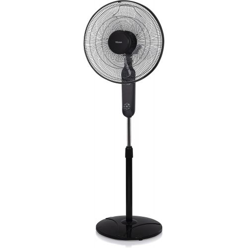  [아마존베스트]Tristar VE-5880 Stand Fan with Remote Control, Comfortable Timer Function, 24 Power Levels, Height Adjustable, 30 W, Black