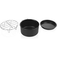 Tristar Crispy Fryere Hot Air Fryers Accessory Set 3 Piece Pizza Tray, Grill Grate, Baking Mould, for Hot Air Fryers from 3.5 to 5.2 L Volume, BPA Free, FR 6939