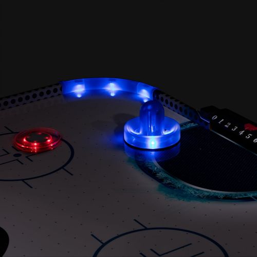  [아마존베스트]Triumph Sports Triumph Fire ‘n Ice LED Light-Up 54” Air Hockey Table Includes 2 LED Hockey Pushers and LED Puck