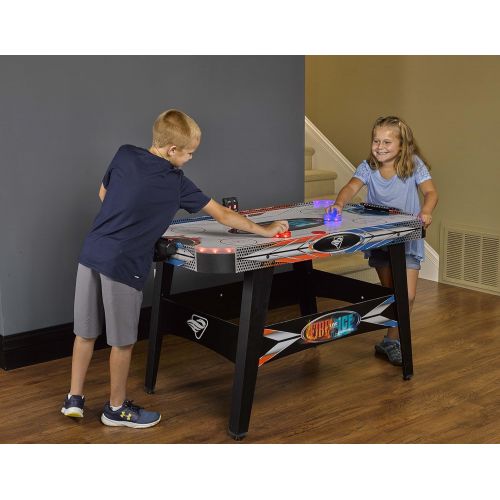  [아마존베스트]Triumph Sports Triumph Fire ‘n Ice LED Light-Up 54” Air Hockey Table Includes 2 LED Hockey Pushers and LED Puck