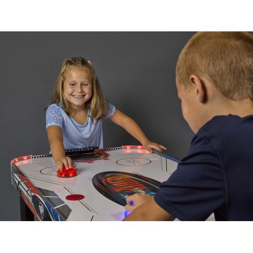  [아마존베스트]Triumph Sports Triumph Fire ‘n Ice LED Light-Up 54” Air Hockey Table Includes 2 LED Hockey Pushers and LED Puck