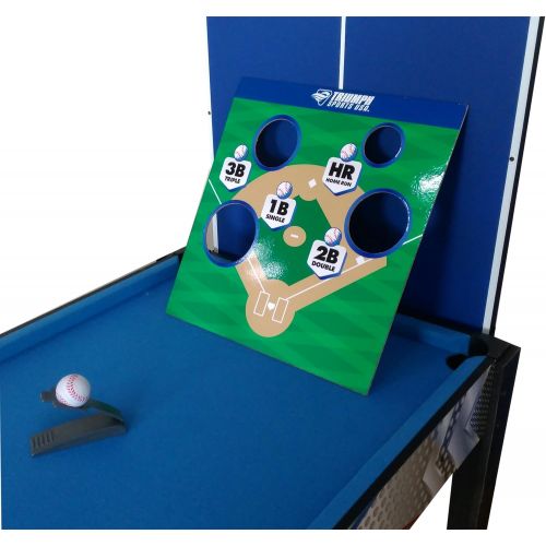  [아마존베스트]Triumph Sports Triumph 13-in-1 Combo Game Table Includes Basketball, Table Tennis, Billiards, Push Hockey, Launch Football, Baseball, Tic-Tac-Toe, and Skee Bean Bag Toss