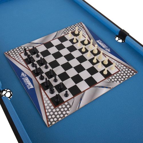  [아마존베스트]Triumph Sports Triumph 13-in-1 Combo Game Table Includes Basketball, Table Tennis, Billiards, Push Hockey, Launch Football, Baseball, Tic-Tac-Toe, and Skee Bean Bag Toss