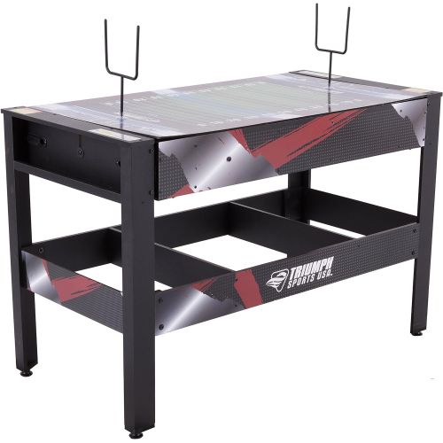  Triumph Sports Triumph 4-in-1 Rotating Swivel Multigame Table ? Air Hockey, Billiards, Table Tennis, and Launch Football , Black/White, 23.75 x 32.00 x 48.00